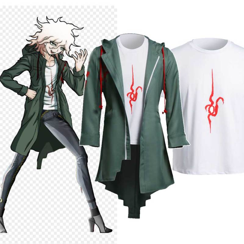 Super Danganronpa 2 Men Nagito Komaeda Jacket Cosplay Costume-Takerlama  (Ready to Ship)