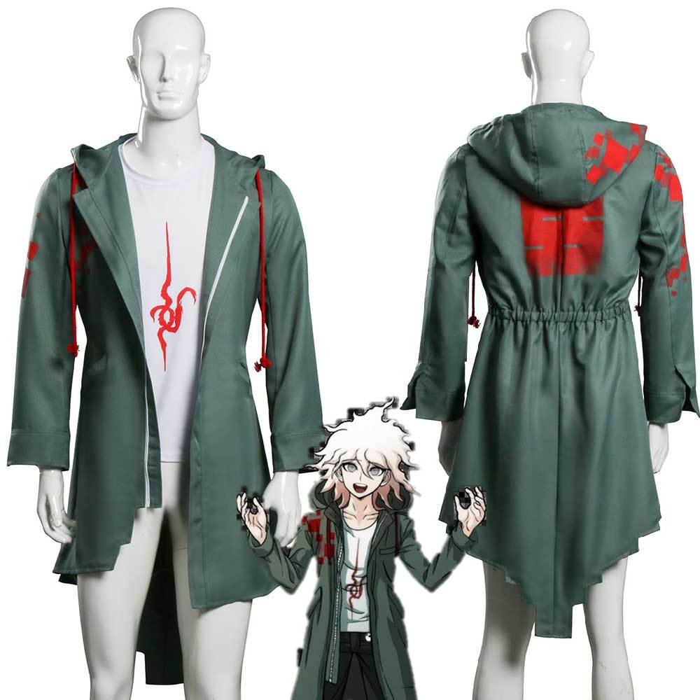 Super Danganronpa 2 Men Nagito Komaeda Jacket Cosplay Costume-Takerlama  (Ready to Ship)