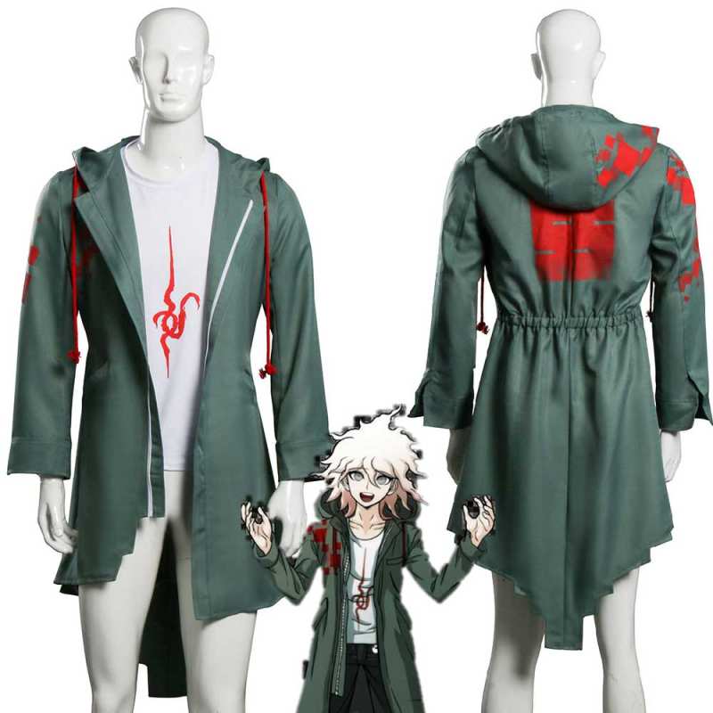 Super Danganronpa 2 Men Nagito Komaeda Jacket Cosplay Costume-Takerlama  (Ready to Ship)