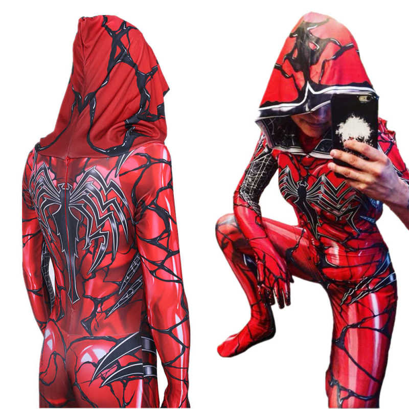 Gwen Stacy Carnage Symbiote Cosplay Costume Women Kids-Venom