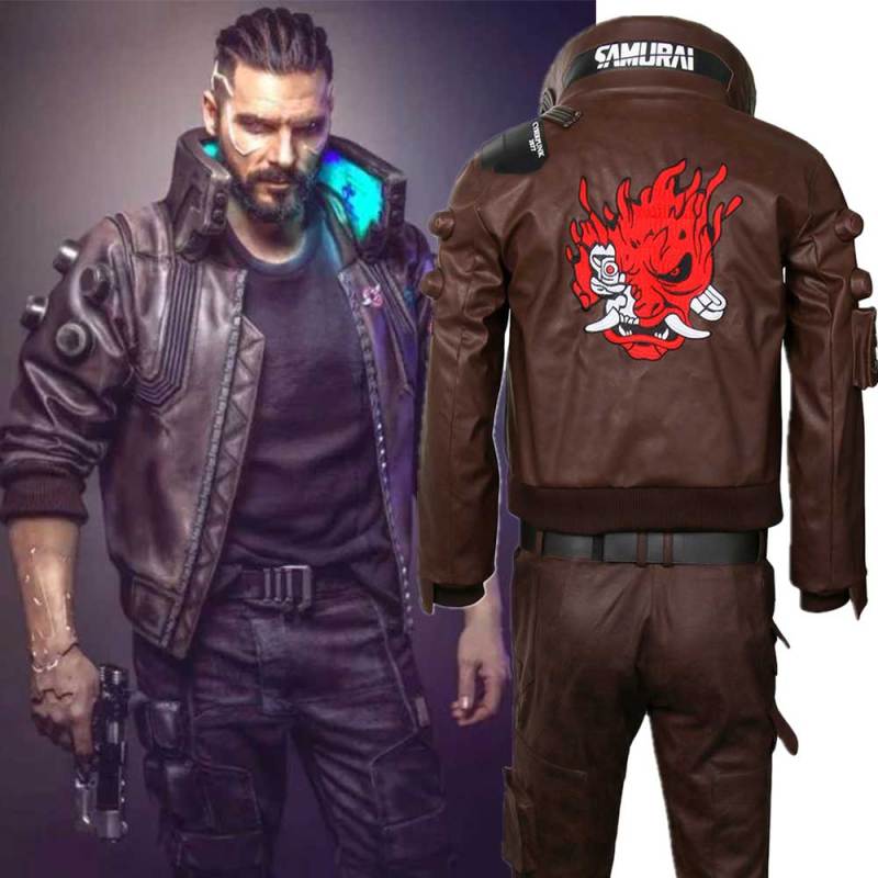 Cyberpunk 2077 Jacket Trousers Character V Bomber Cosplay Costume Men