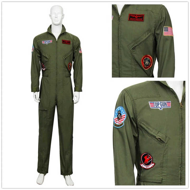 Maverick Flight Suit Men Costume Top Gun 2 Takerlama