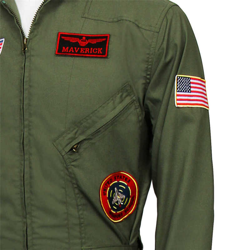 Maverick Flight Suit Men Costume Top Gun 2 Takerlama