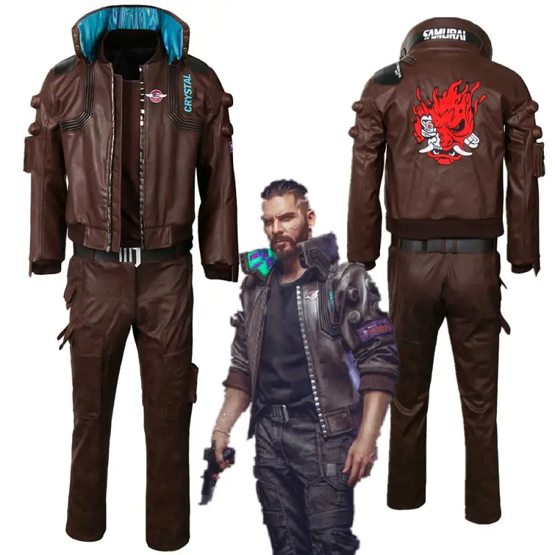 Cyberpunk 2077 Jacket Trousers Character V Bomber Cosplay Costume Men