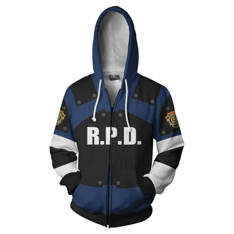 Resident Evil 2 Remake Re Leon Scott Kennedy Hoodie Sweatshirt