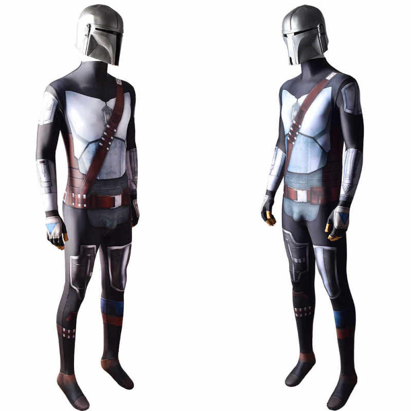 Din Djarin Zentai Suit Helmet Kids Adults