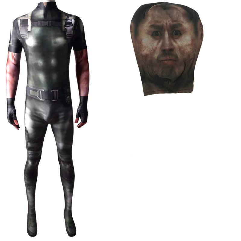 Resident Evil 5 Chris RedField Zentai Suit RE5 Costume