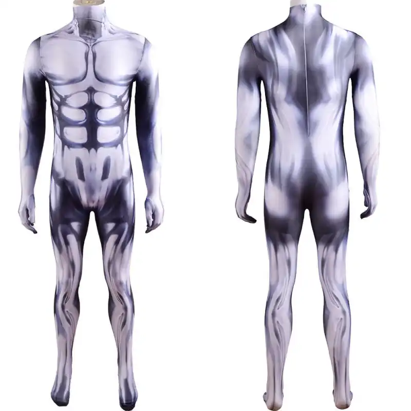 Silver Surfer Cosplay Costume Superhero Norrin Radd Muscle Suit