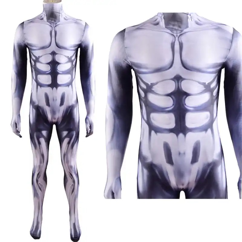 Silver Surfer Cosplay Costume Superhero Norrin Radd Muscle Suit