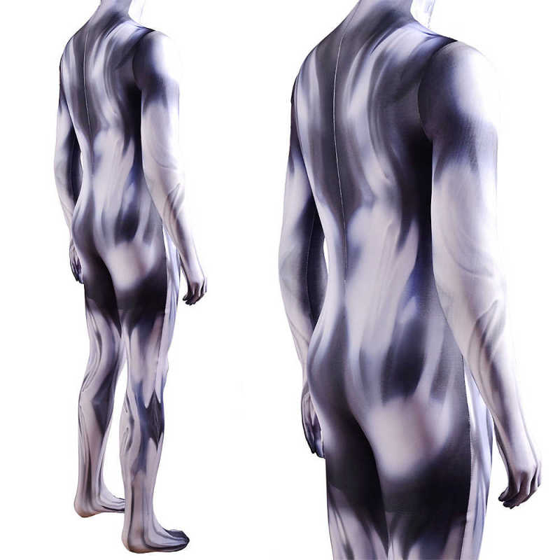 Silver Surfer Cosplay Costume Superhero Norrin Radd Muscle Suit