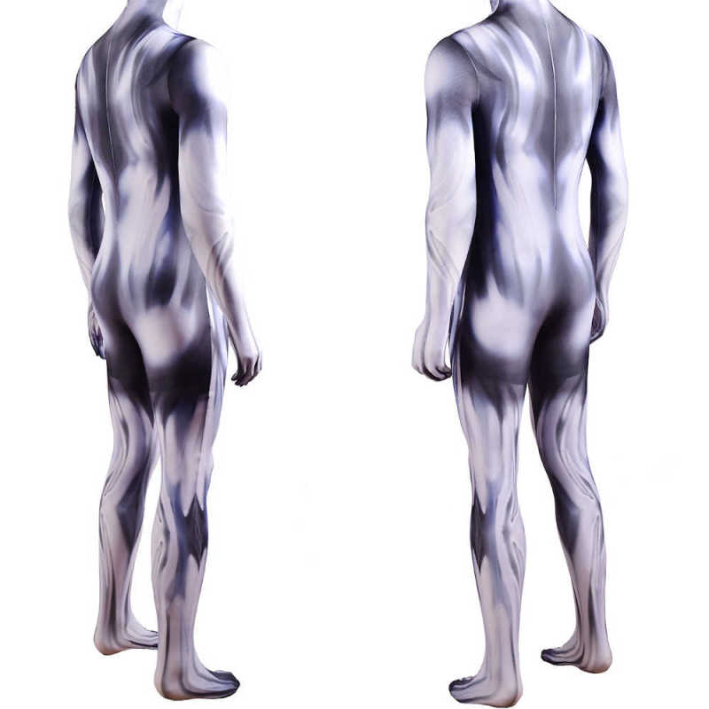 Silver Surfer Cosplay Costume Superhero Norrin Radd Muscle Suit