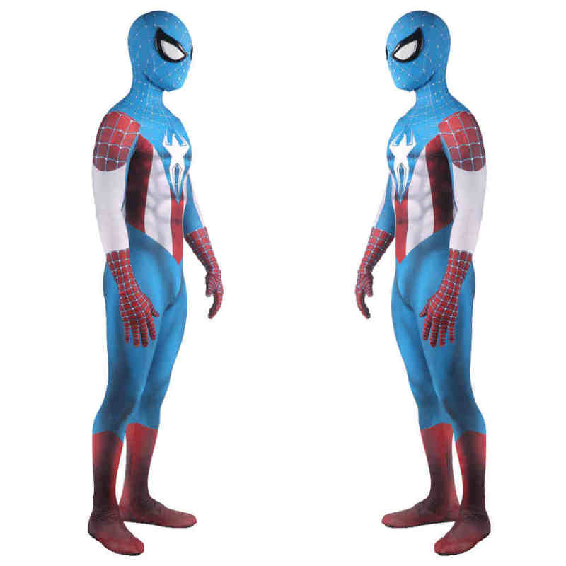 Superhero Captain America Spiderman Cosplay Costume