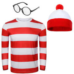 Where's Wally Waldo Adult Cosplay Costume (Ready To Ship) Takerlama