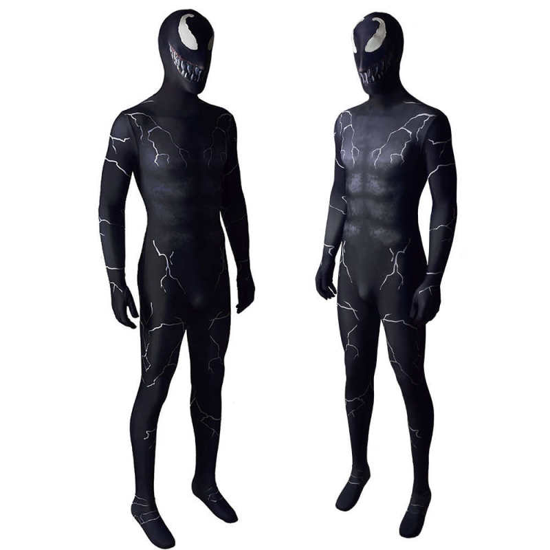 Venom Edward Brock Zentai Suit Symbiote Cosplay Costume Mask