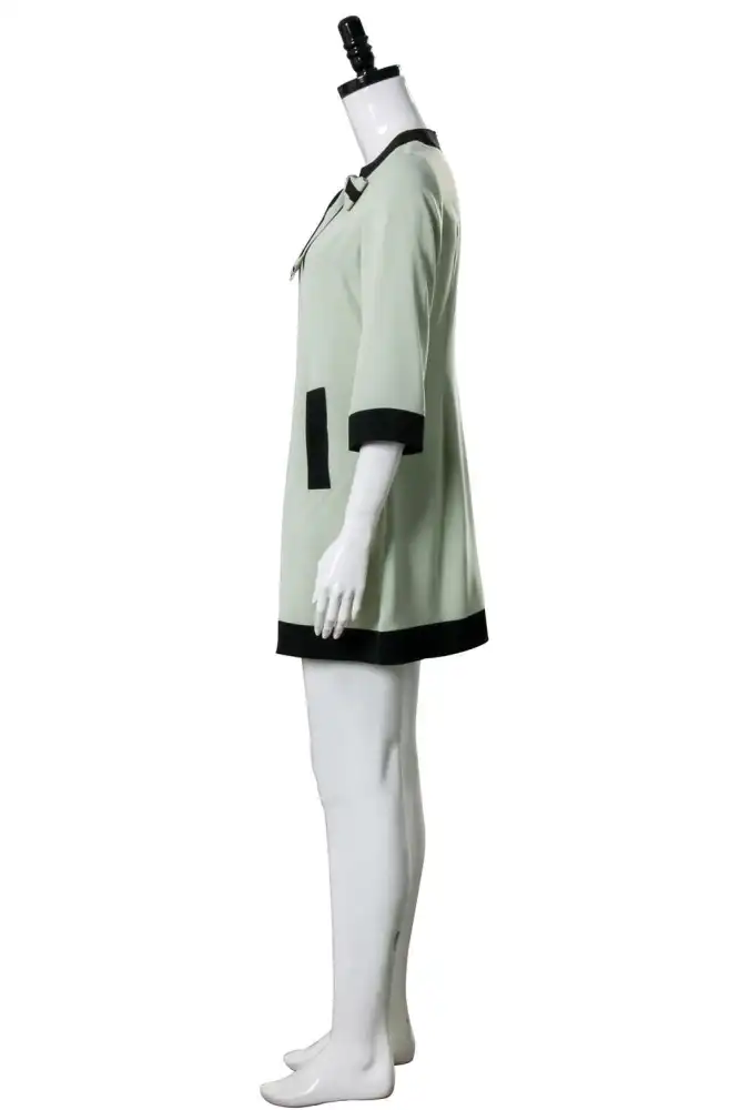 queen's gambit green dress Netflix The Beth Harmon Vintage 60s Cosplay Costume Paty Christmas Gift Adults Women Long-sleeve Shirts