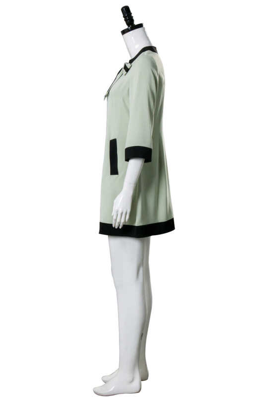 Beth Harmon Costume The Queen's Gambit  60s Mint Cosplay Dress （Ready To Ship）