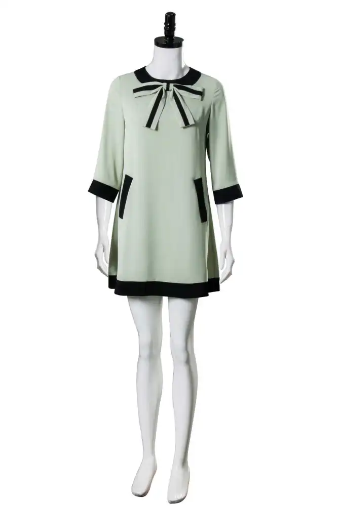 beth harmon green dress Netflix The Queen's Gambit Beth Harmon Vintage 60s Cosplay Costume Paty  Dress Christmas Gift Adults Women