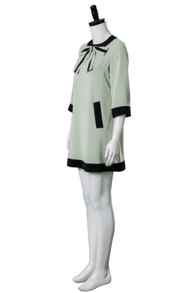 Beth Harmon Costume The Queen's Gambit  60s Mint Cosplay Dress （Ready To Ship）