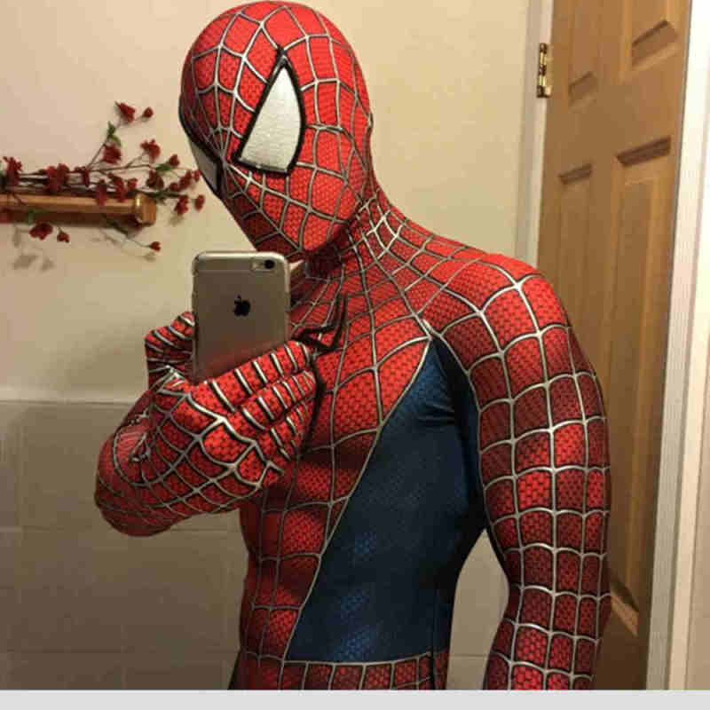 Classic Sam Raimi Spider-Man Superhero Suit Kids Adults