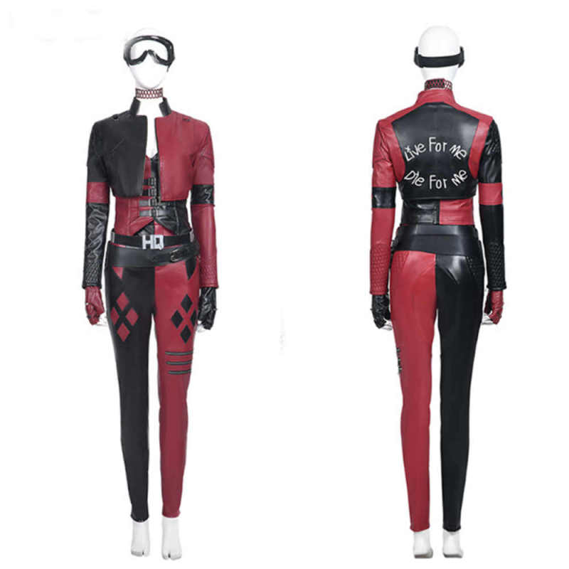 Harley Quinn Halloween Costume Leather Jacket Vest Gloves Pants The Suicide Squad 2 No Boots L XL 2XL In Stock Takerlama