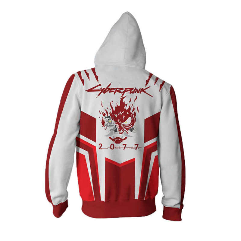 Cyberpunk 2077 Samurai V White Red Hoodies