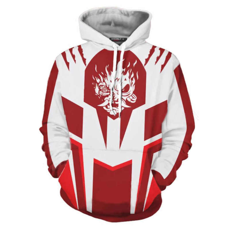 Cyberpunk 2077 Samurai V White Red Hoodies