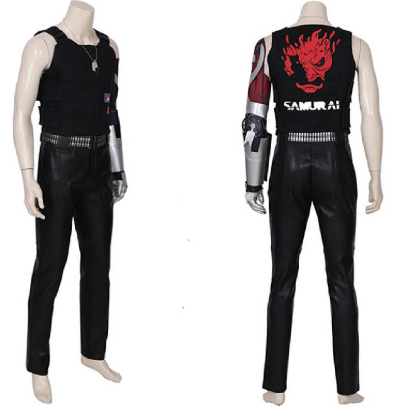 Cyberpunk 2077 Johnny Silverhand Samurai Cosplay Costume Adult