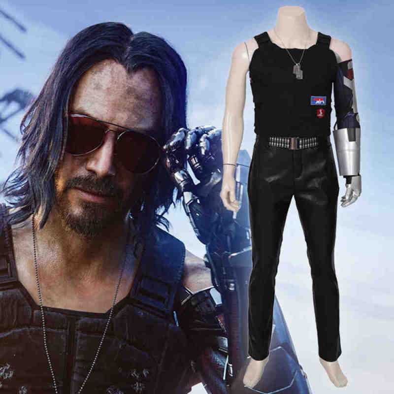 Cyberpunk 2077 Johnny Silverhand Samurai Cosplay Costume Adult