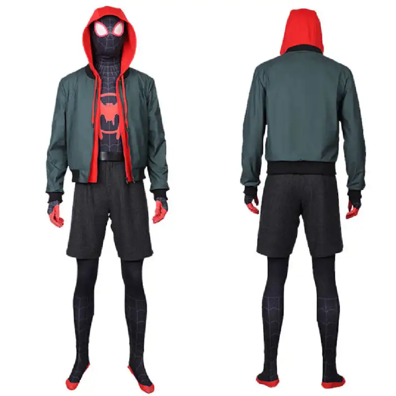 Spider-Man Into the Spider-Verse Miles Morales Cosplay Costumes Male  Takerlama