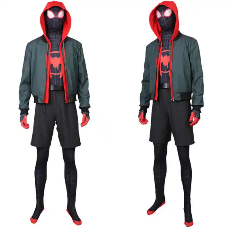 Spider-Man Into the Spider-Verse Miles Morales Cosplay Costumes Male ...