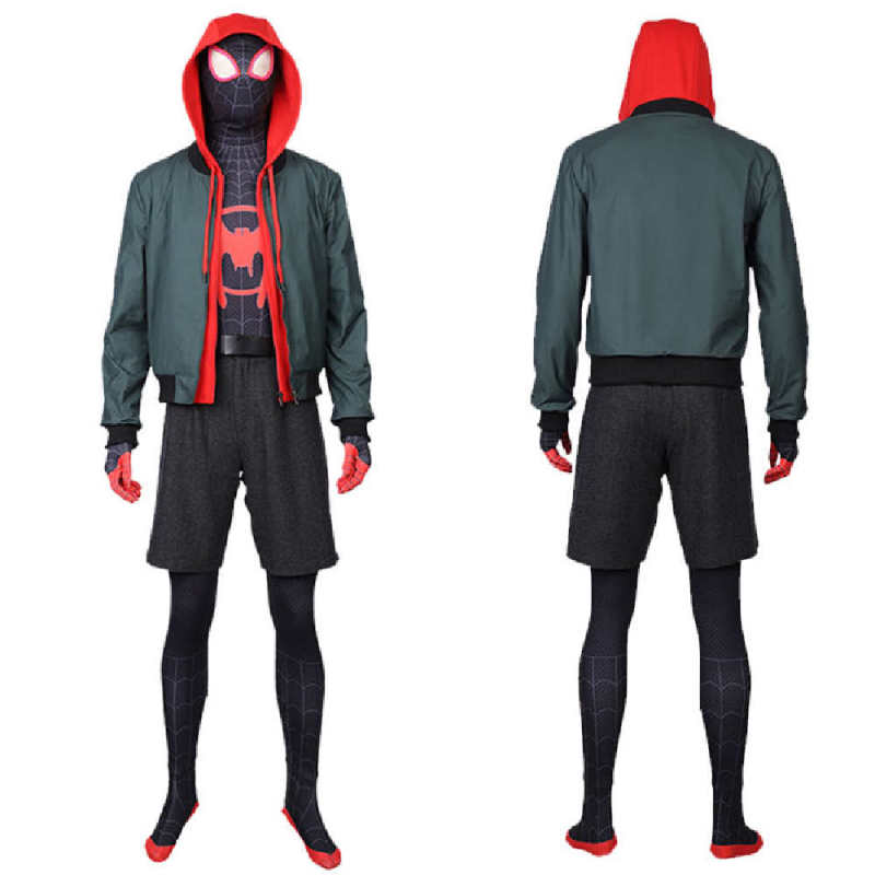 Spider-Man Into the Spider-Verse Miles Morales Cosplay Costumes Male  Takerlama