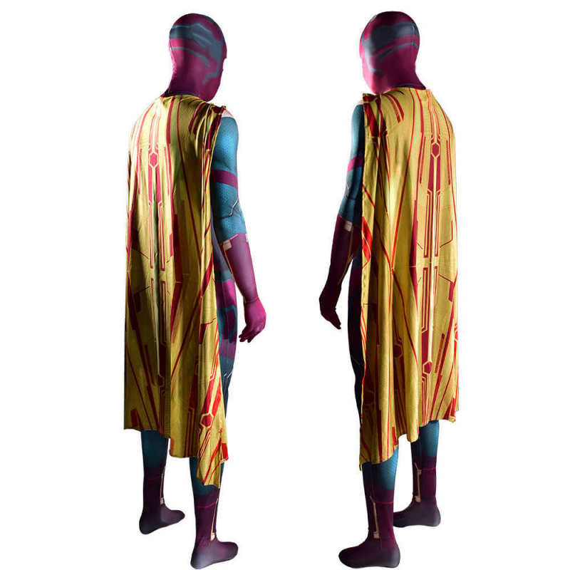 WandaVision Superhero Cosplay Zentai Suit Mask Adult Kids