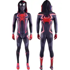 Spider-Man Miles Morales 2099 Hood Suit Mask Adult Kids