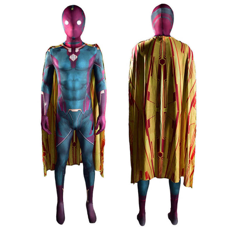 WandaVision Superhero Cosplay Zentai Suit Mask Adult Kids