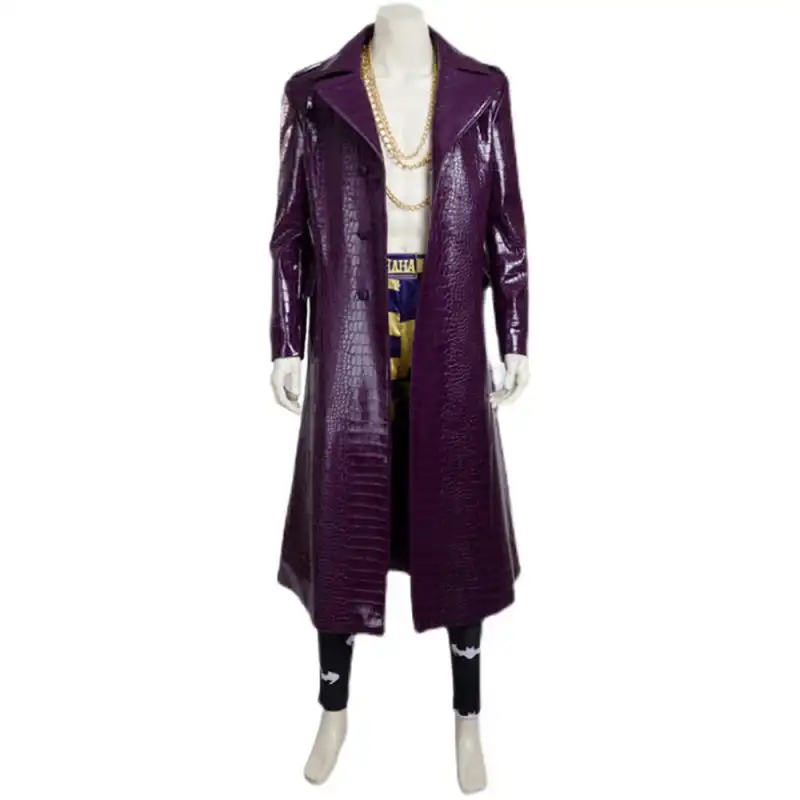 Joker Purple Coat Jared Leto Suicide Squad Cosplay Costume Jacket Pants(After Halloween)