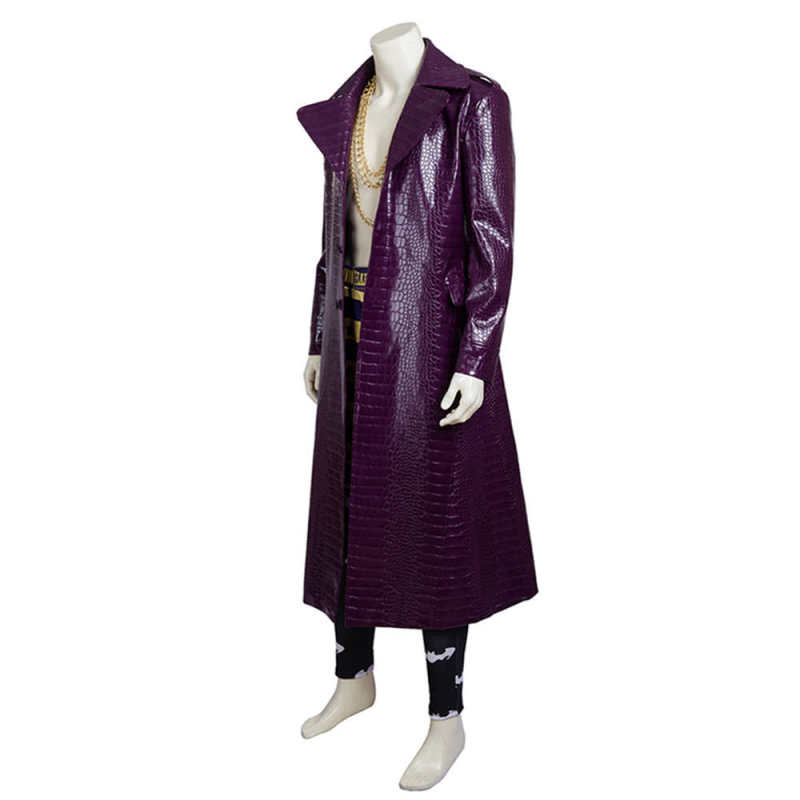 Joker Purple Coat Jared Leto Suicide Squad Cosplay Costume Jacket Pants(After Halloween)