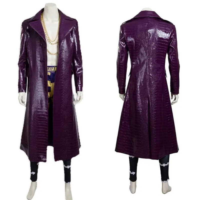 Joker Purple Coat Jared Leto Suicide Squad Cosplay Costume Jacket Pants(After Halloween)