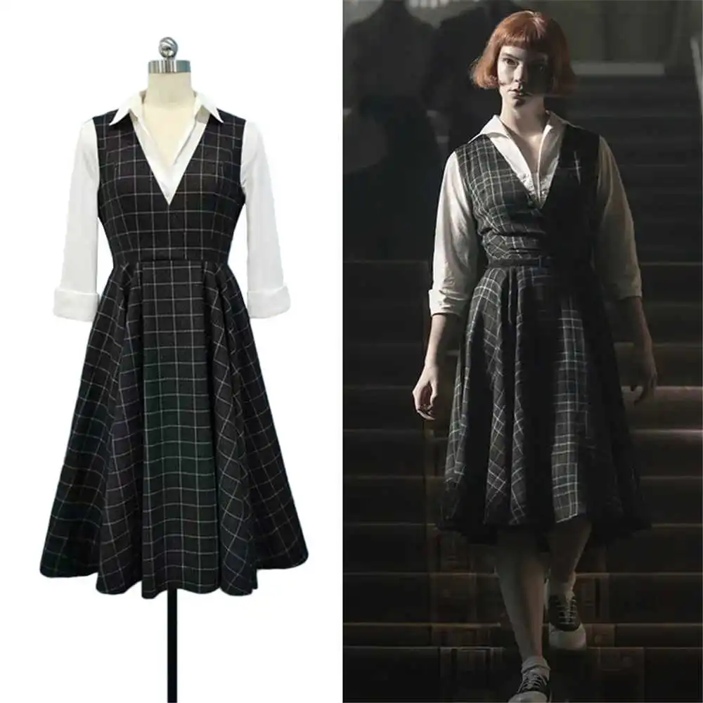 beth harmon black and white dress 2024's Best On-Screen Fashion Moments