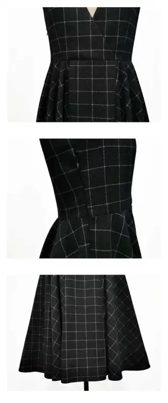 Beth Harmon Costume The Queen's Gambit Plaid A-Line Dress In Stock Takerlama