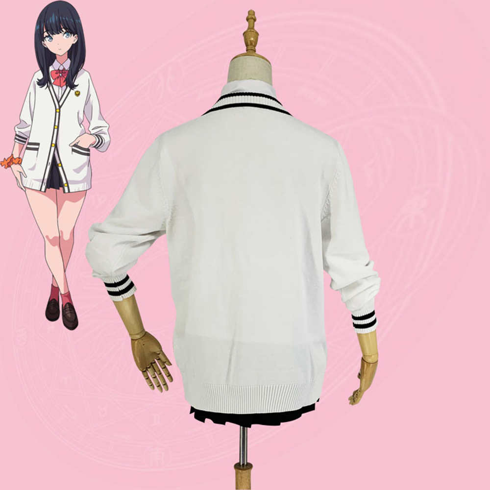 SSSS.Gridman Takarada Rikka Cosplay Costume Coat Shirt Skirt Bow Tie -Takerlama