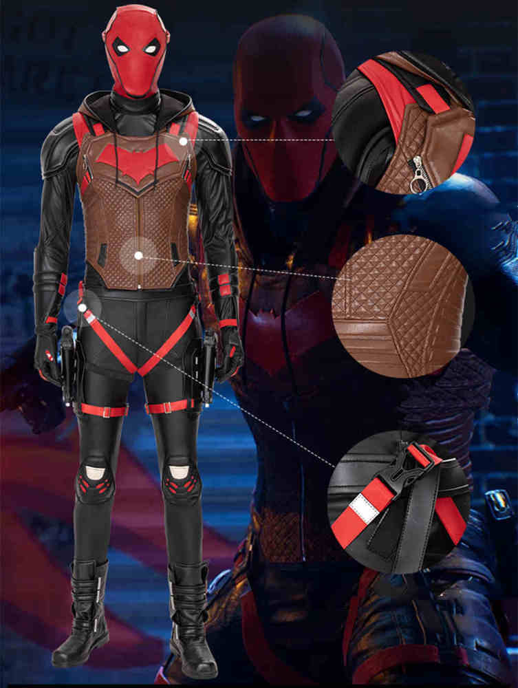 Game Gotham Knights Red Hood Jason Todd Cosplay Costume Mask Takerlama