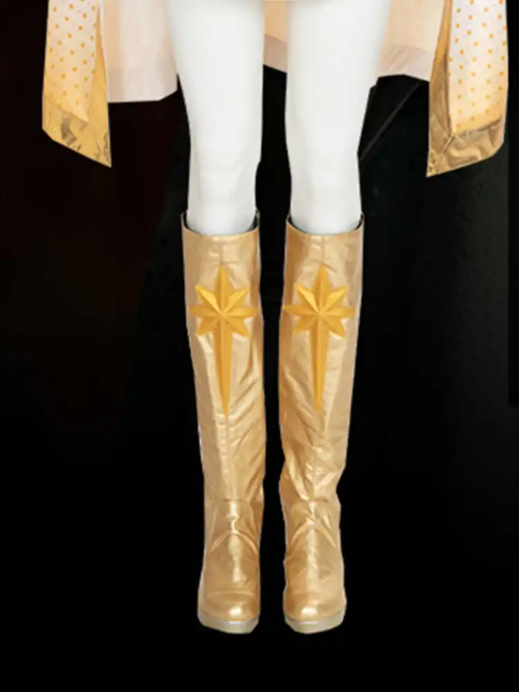 Annie January Starlight Gold Cosplay Shoes Boots The Boys Season 1  Props-Takerlama