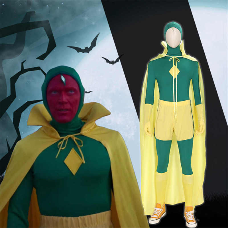 Adult WandaVision Superhero Vision Cosplay Costume