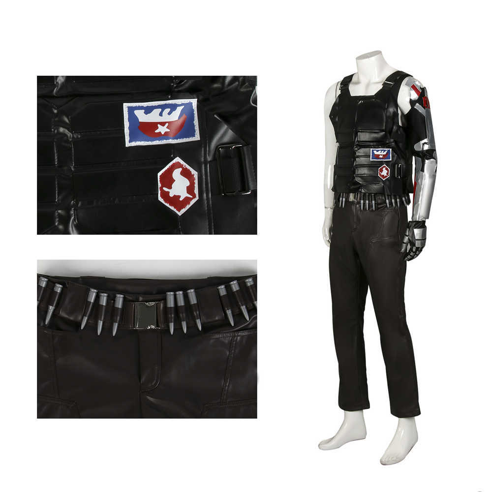 Johnny Silverhand Costume Leather Cyberpunk 2077 Cosplay Outfits