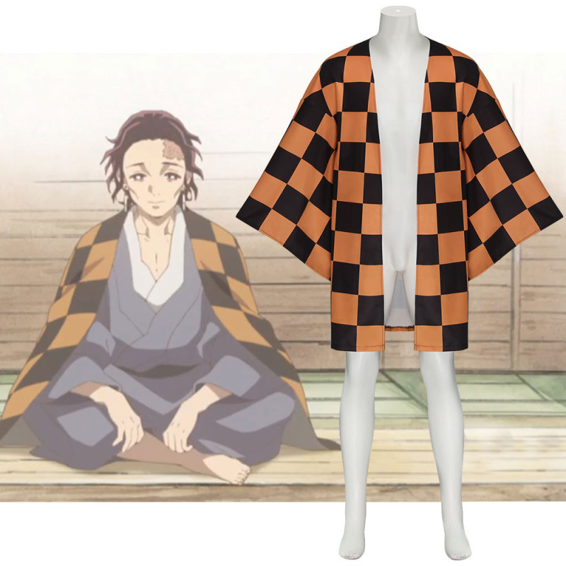 Demon Slayer Kimetsu no Yaiba Tanjirou Father Tanjuro Kamado Cape Cosplay