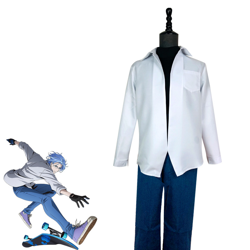 SK8 the Infinity Langa White Shirt Uniform Cosplay Costume