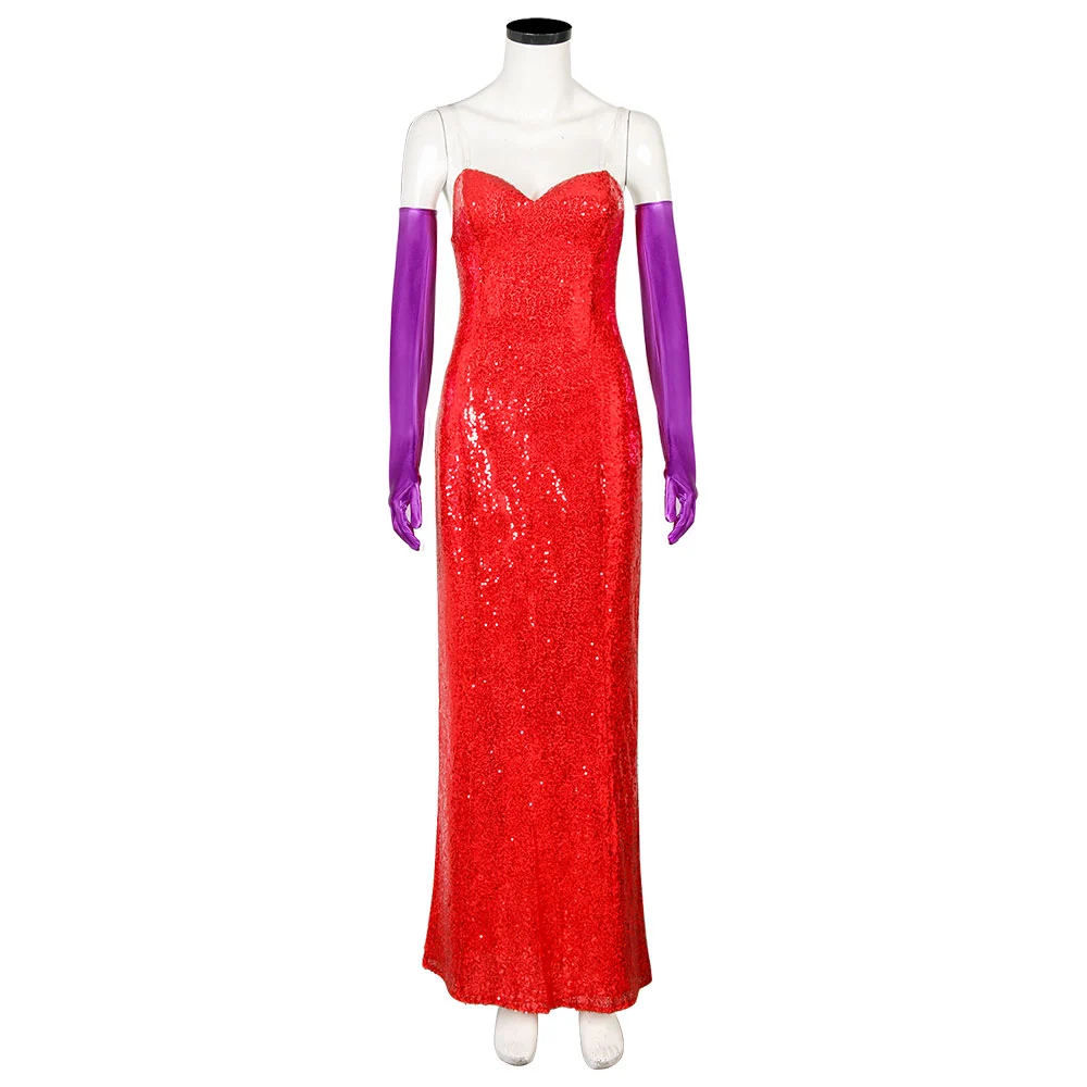 Who Framed Roger Rabbit Jessica Rabbit Dress Cosplay Costume -Takerlama