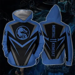 Mortal Kombat 11 Sub-Zero Kuai Liang 3D Printed Hoodie Blue