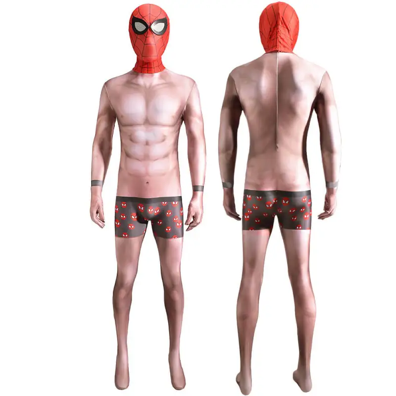 MARVEL COMICS SPIDERMAN SPIDEY FACE RED BOXER BRIEFS SIZE SMALL