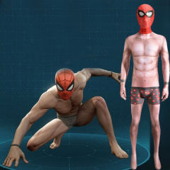 Spiderman PS4 Undies Suit Cosplay Costume Adult Kids